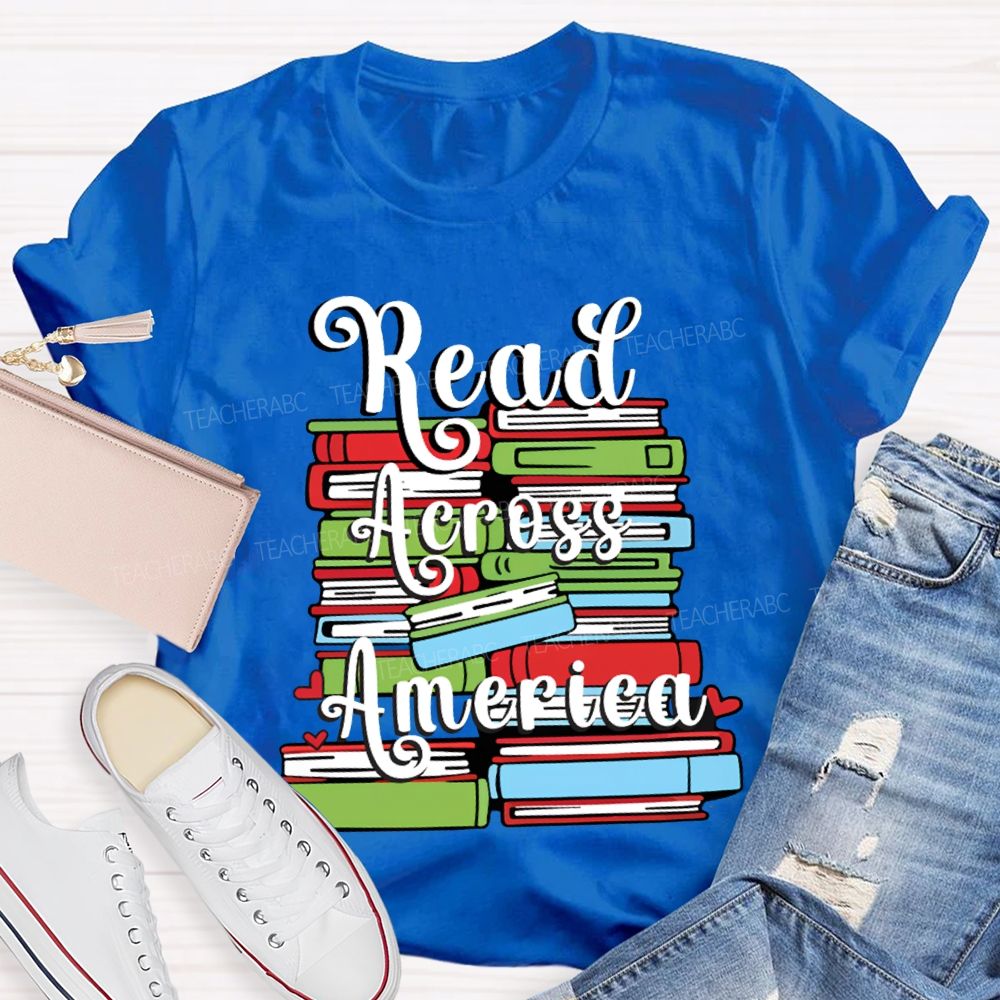 Read Across America Colored Books T-shirt
