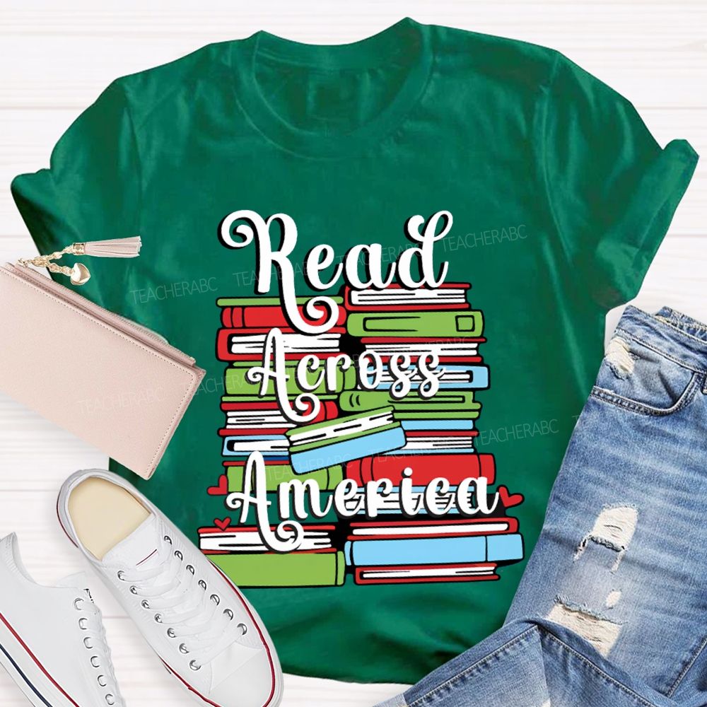 Read Across America Colored Books T-shirt