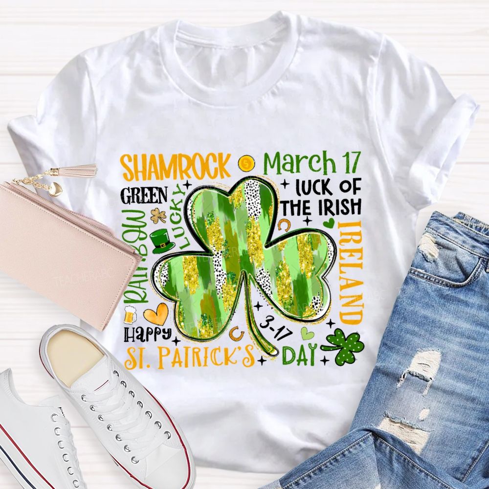 Shamrock March Luck Of The Irish Ireland T-shirt