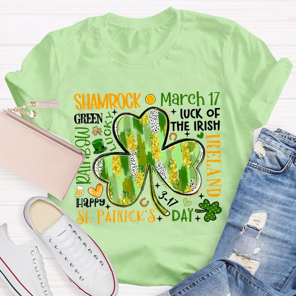 Shamrock March Luck Of The Irish Ireland T-shirt