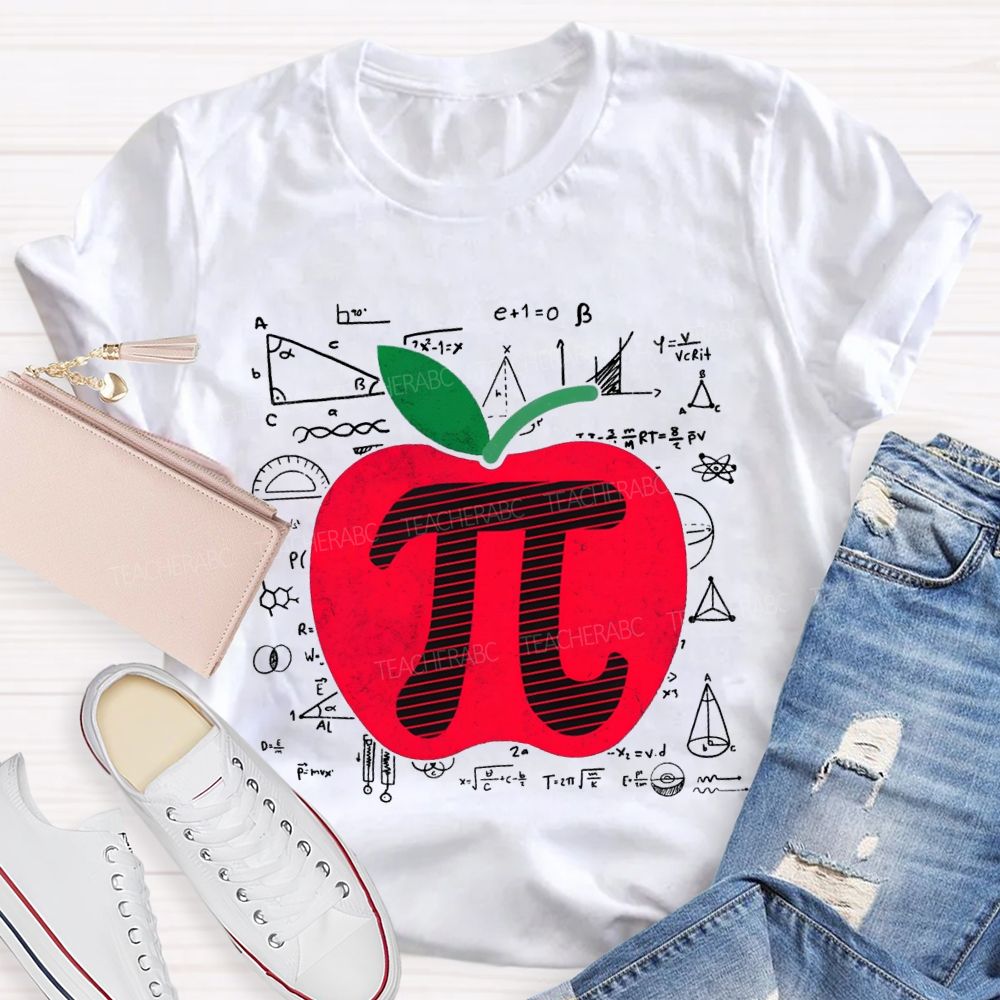 Apple And Pi Math Teacher T-shirt