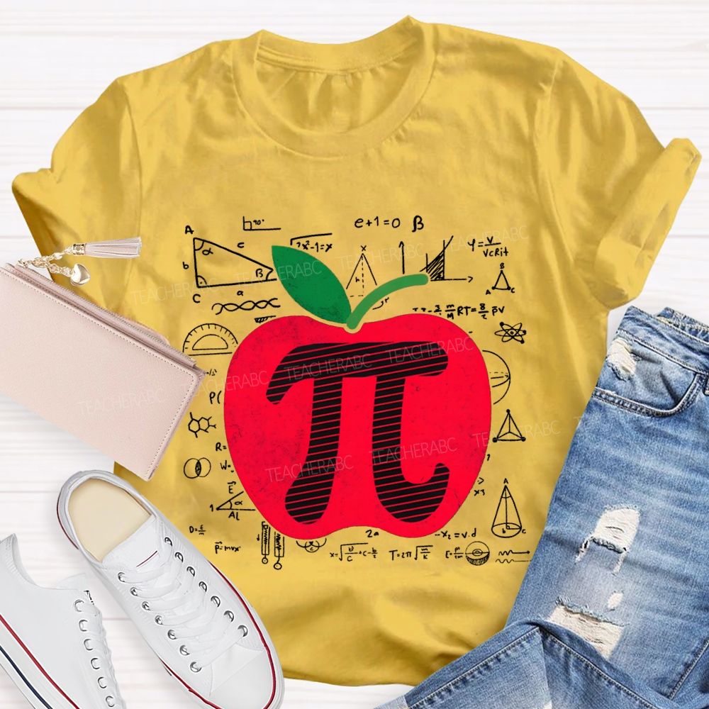 Apple And Pi Math Teacher T-shirt