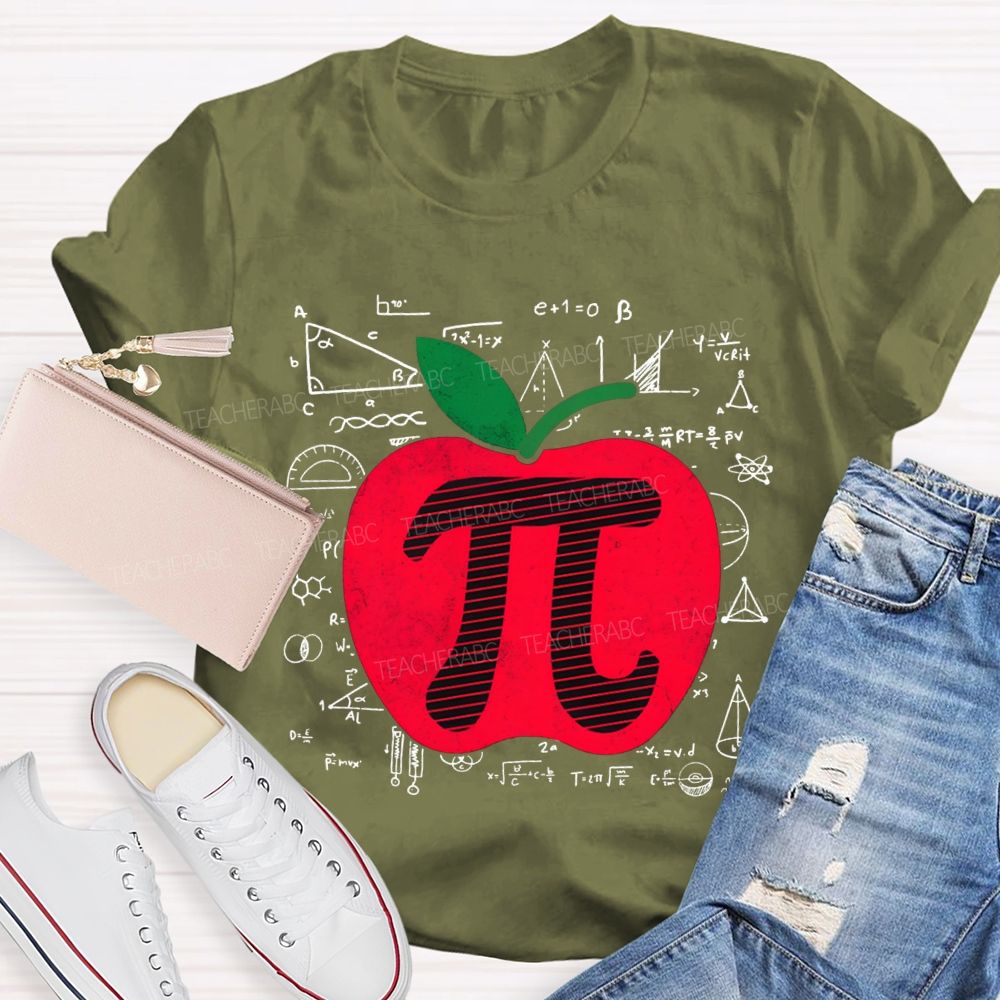 Apple And Pi Math Teacher T-shirt