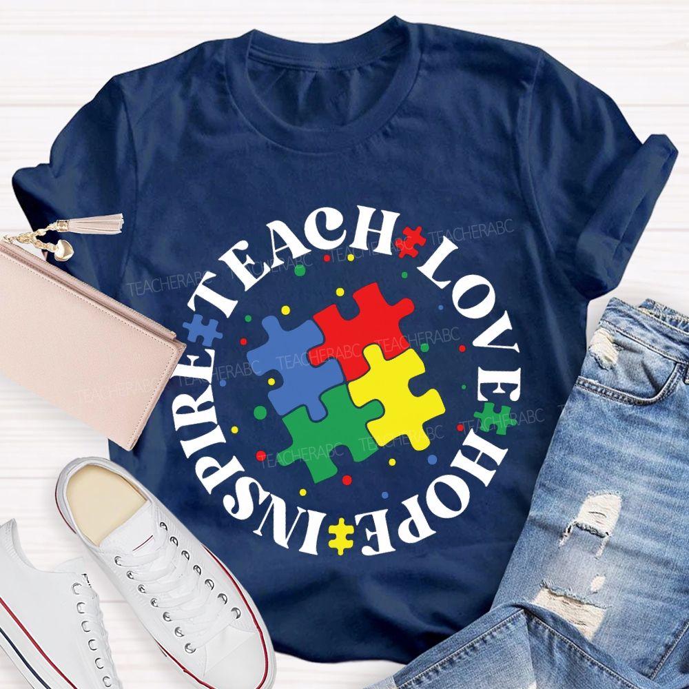 Teach Love Hope Inspire Special Education T-shirt