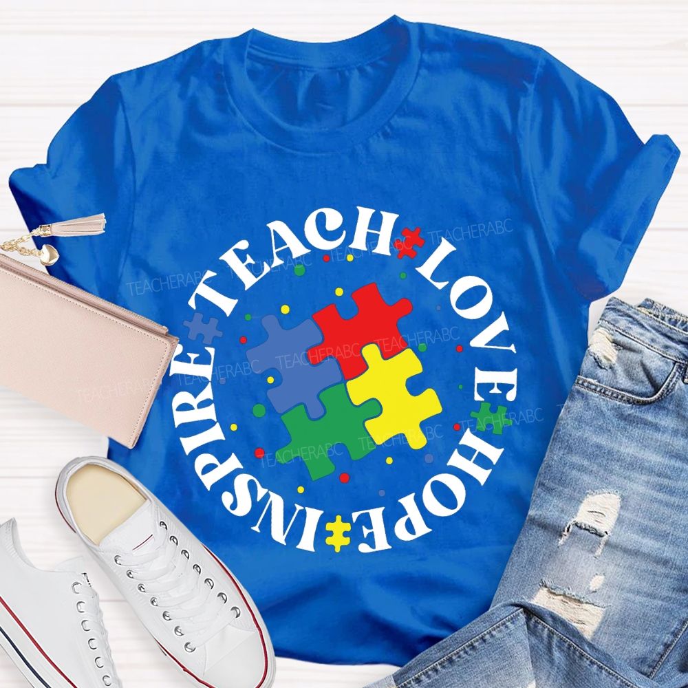 Teach Love Hope Inspire Special Education T-shirt