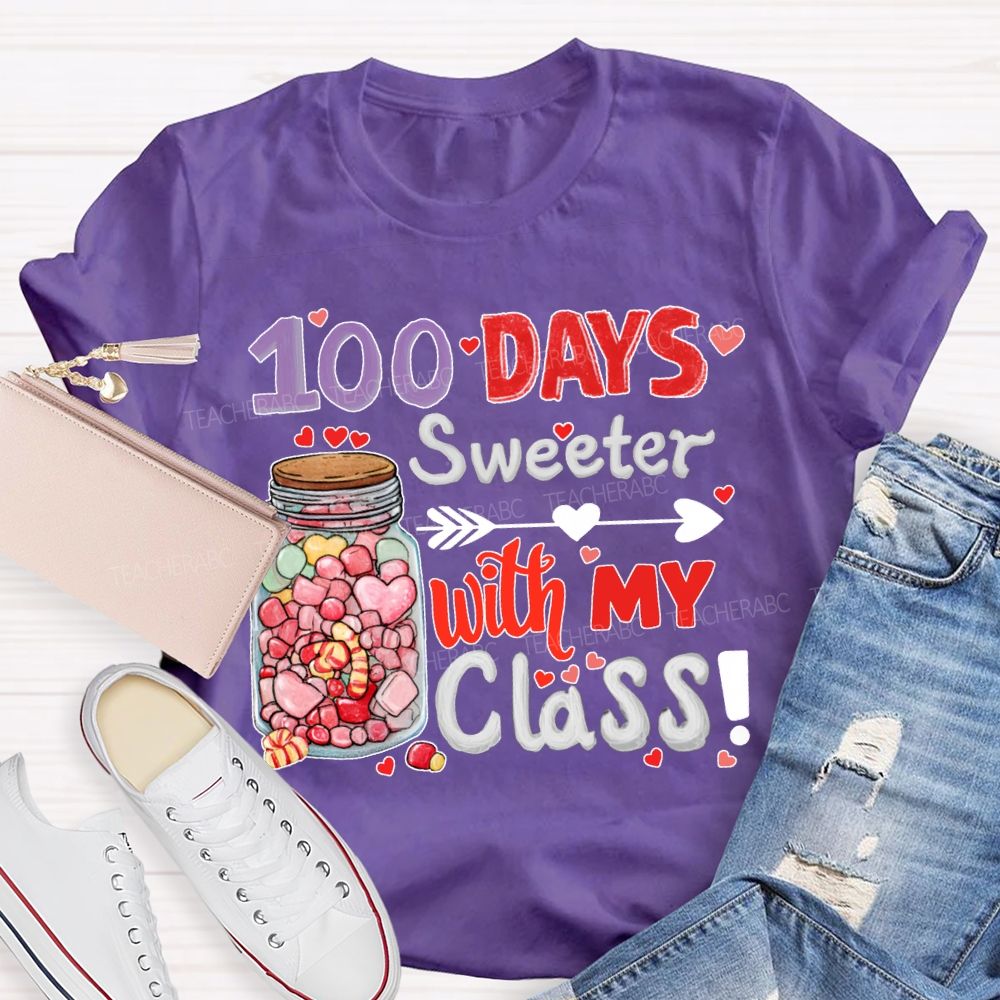 100 Days Sweeter With My Class T-shirt