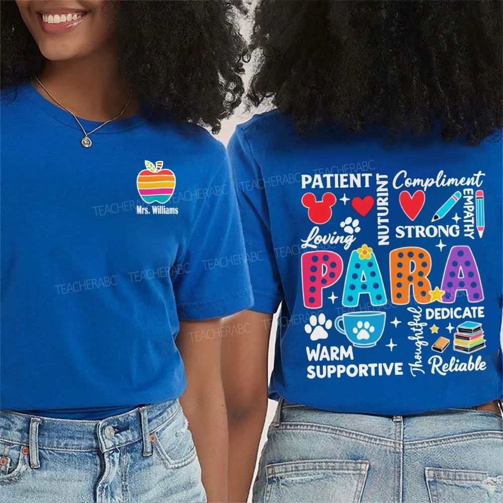 Personalized Name Para Patient Loving Strong Compliment Warm Double Printed T-shirt