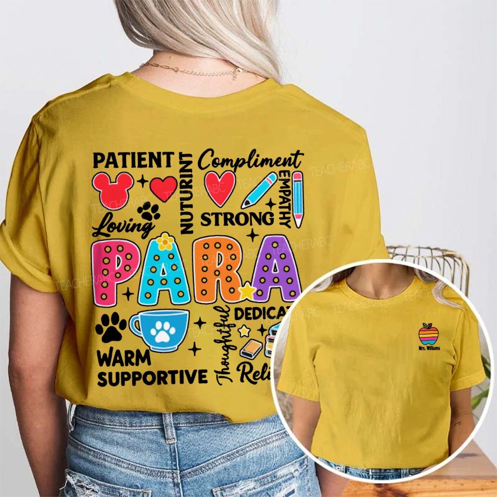 Personalized Name Para Patient Loving Strong Compliment Warm Double Printed T-shirt