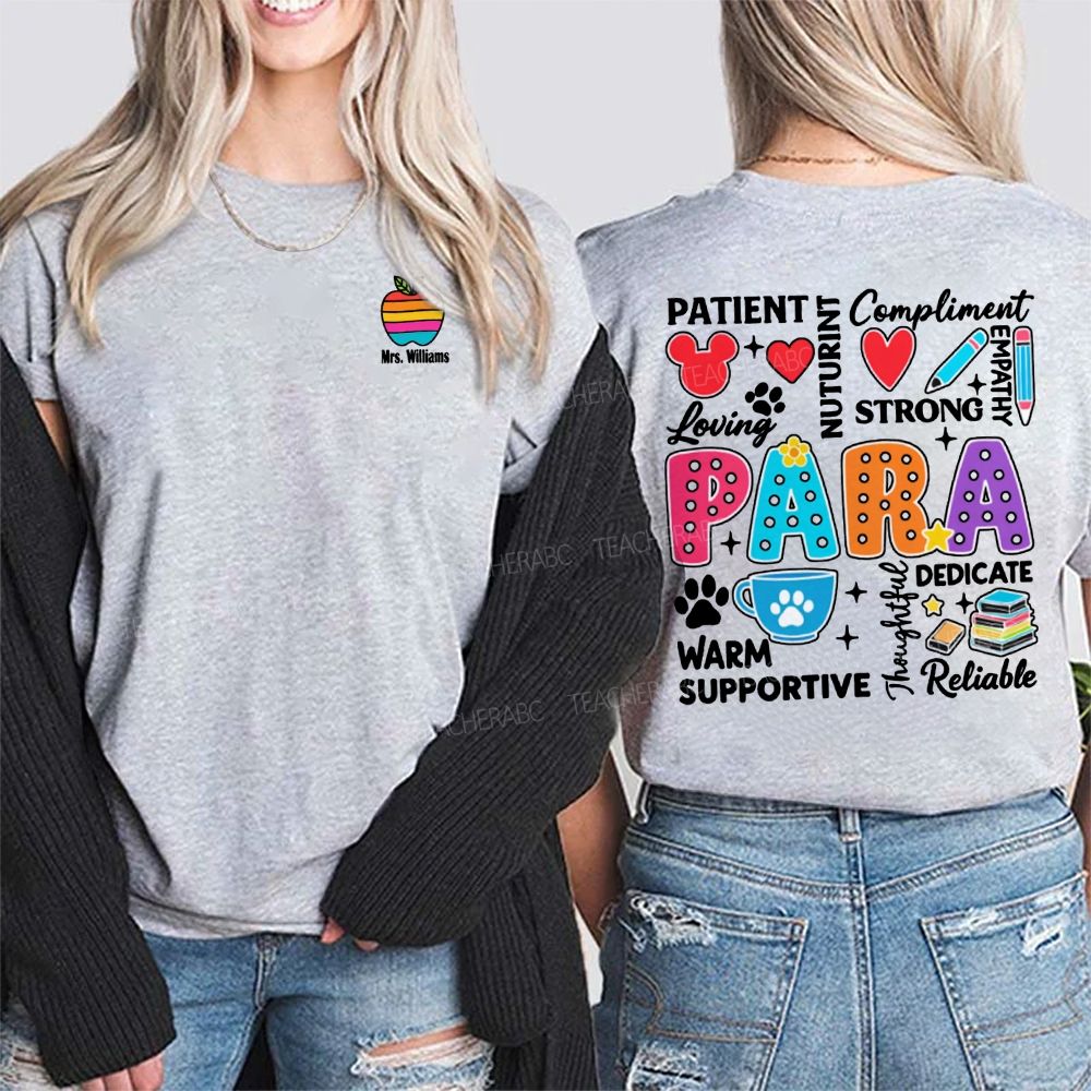 Personalized Name Para Patient Loving Strong Compliment Warm Double Printed T-shirt