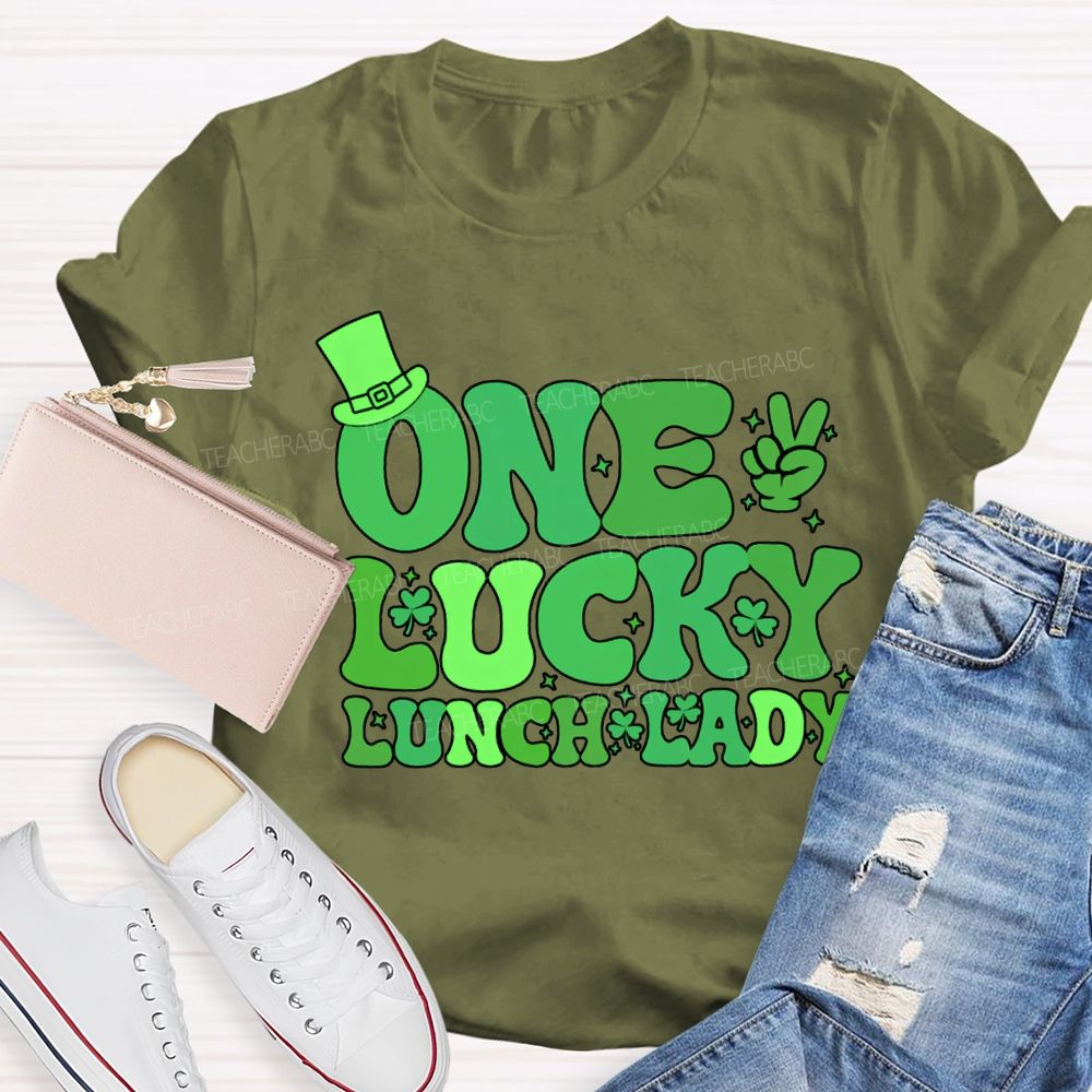 One Lucky Lunch Lady Happy Saint Patrick'S Day T-shirt