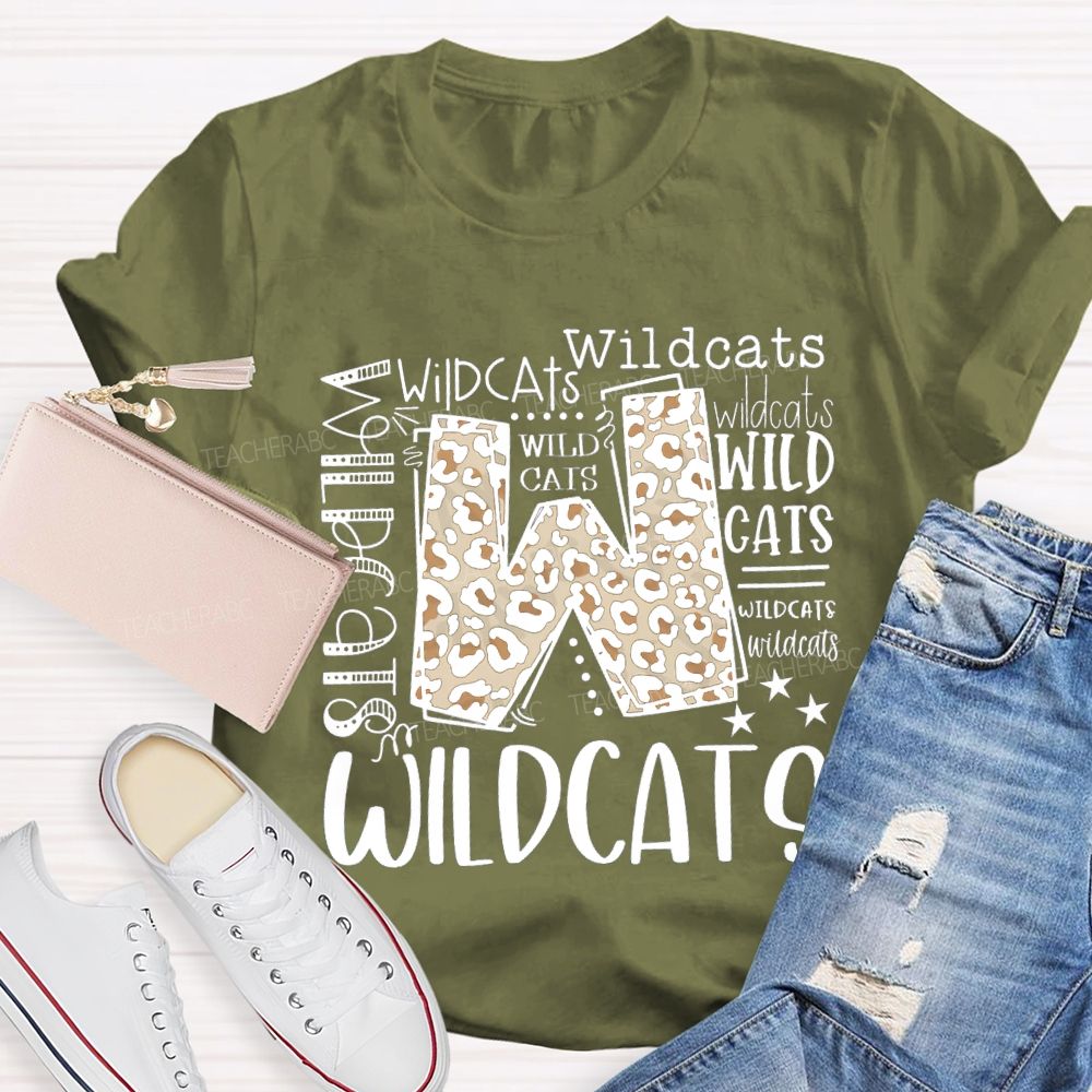 Personalized Mascot Leopard Print Font And Various Fonts T-shirt