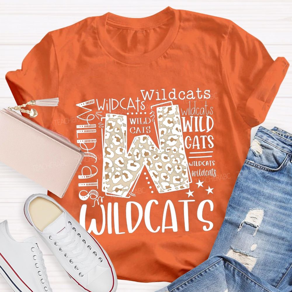 Personalized Mascot Leopard Print Font And Various Fonts T-shirt