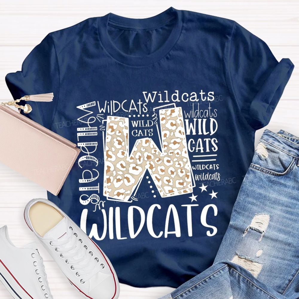 Personalized Mascot Leopard Print Font And Various Fonts T-shirt