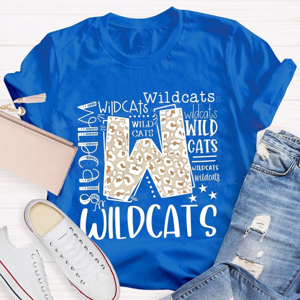 Personalized Mascot Leopard Print Font And Various Fonts T-shirt