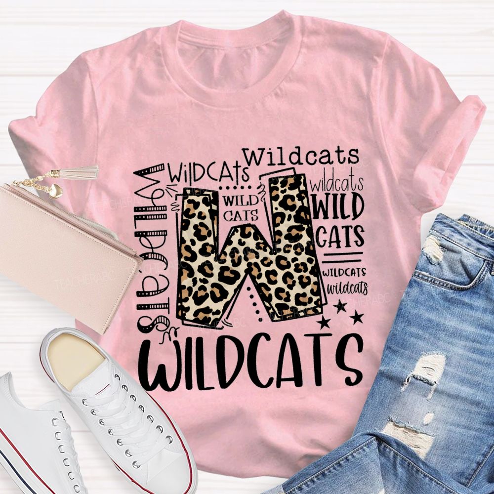 Personalized Mascot Leopard Print Font And Various Fonts T-shirt