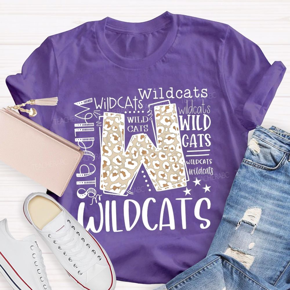 Personalized Mascot Leopard Print Font And Various Fonts T-shirt