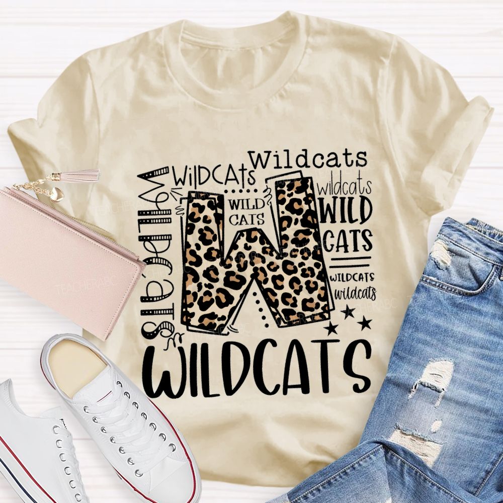 Personalized Mascot Leopard Print Font And Various Fonts T-shirt