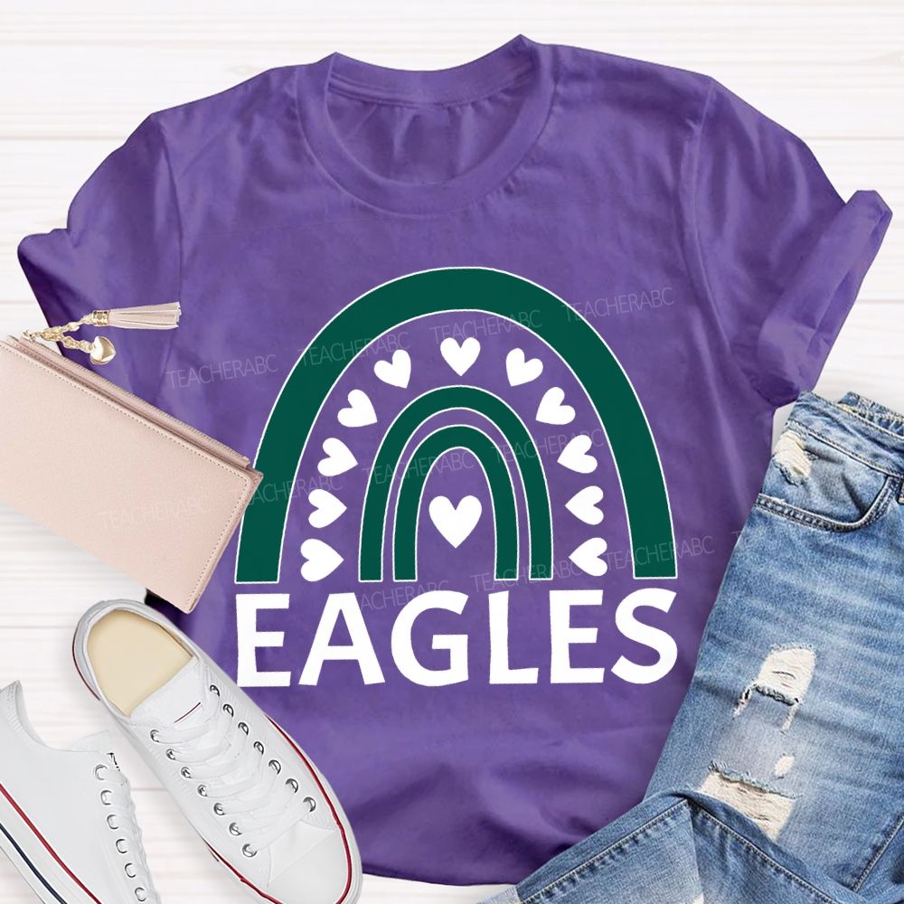 Personalized Mascot Many Hearts Print T-shirt