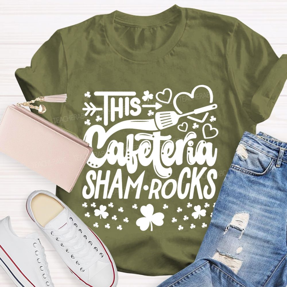 This Cafeteria Sham.Rocks Hearts And Clover T-shirt