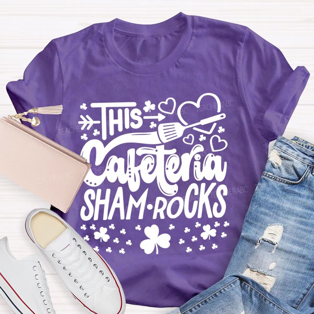 This Cafeteria Sham.Rocks Hearts And Clover T-shirt