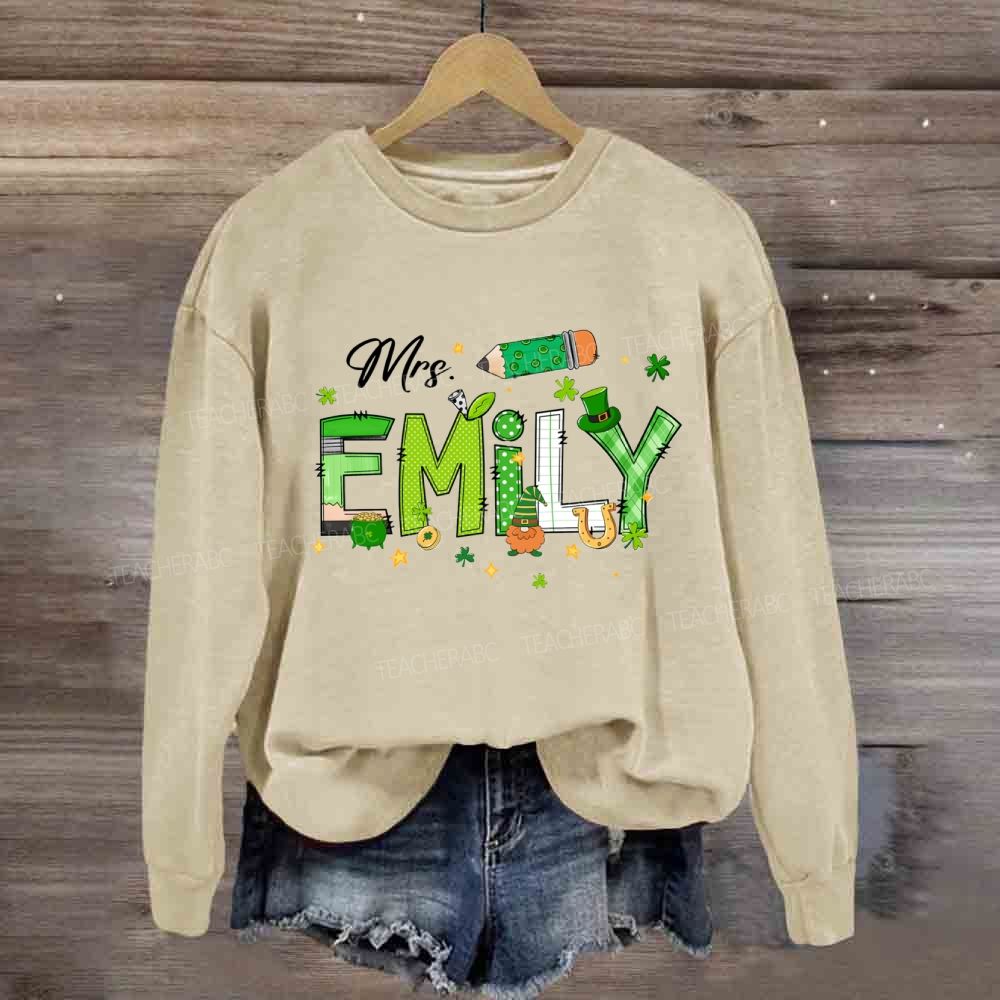 Personalized Name Saint Patrick's Day Emily Sweatshirt