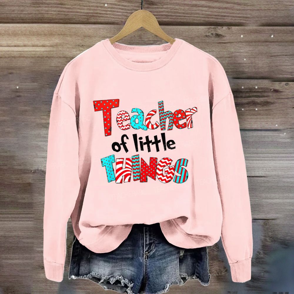 Teacher Of Little Things Dot Printed Sweatshirt