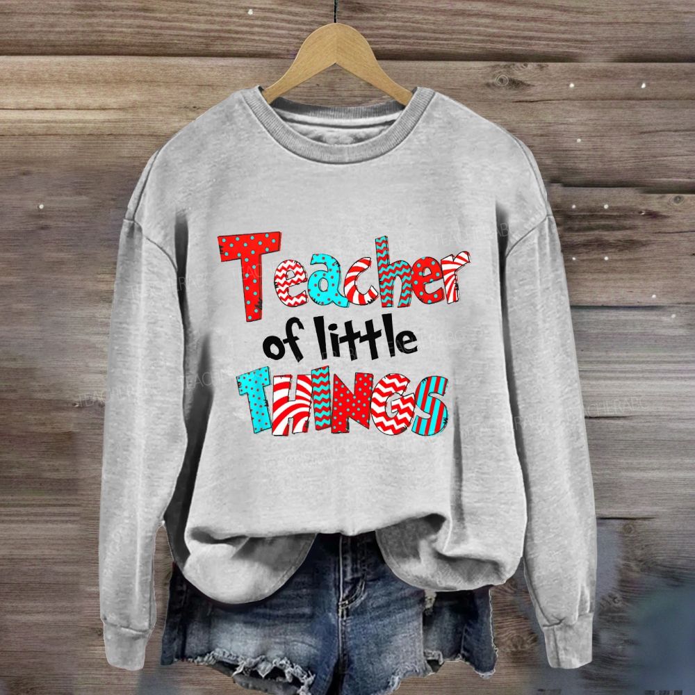 Teacher Of Little Things Dot Printed Sweatshirt