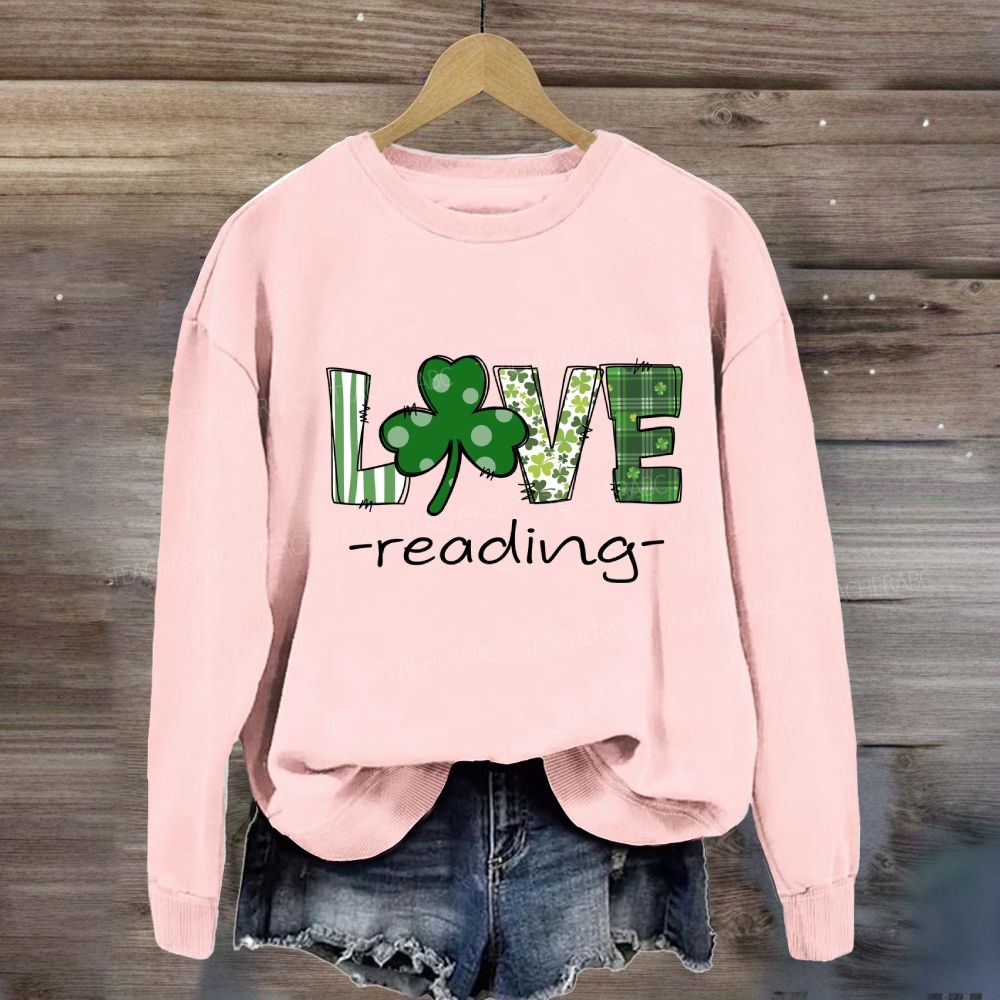 Saint Patrick's Day Love Reading Sweatshirt