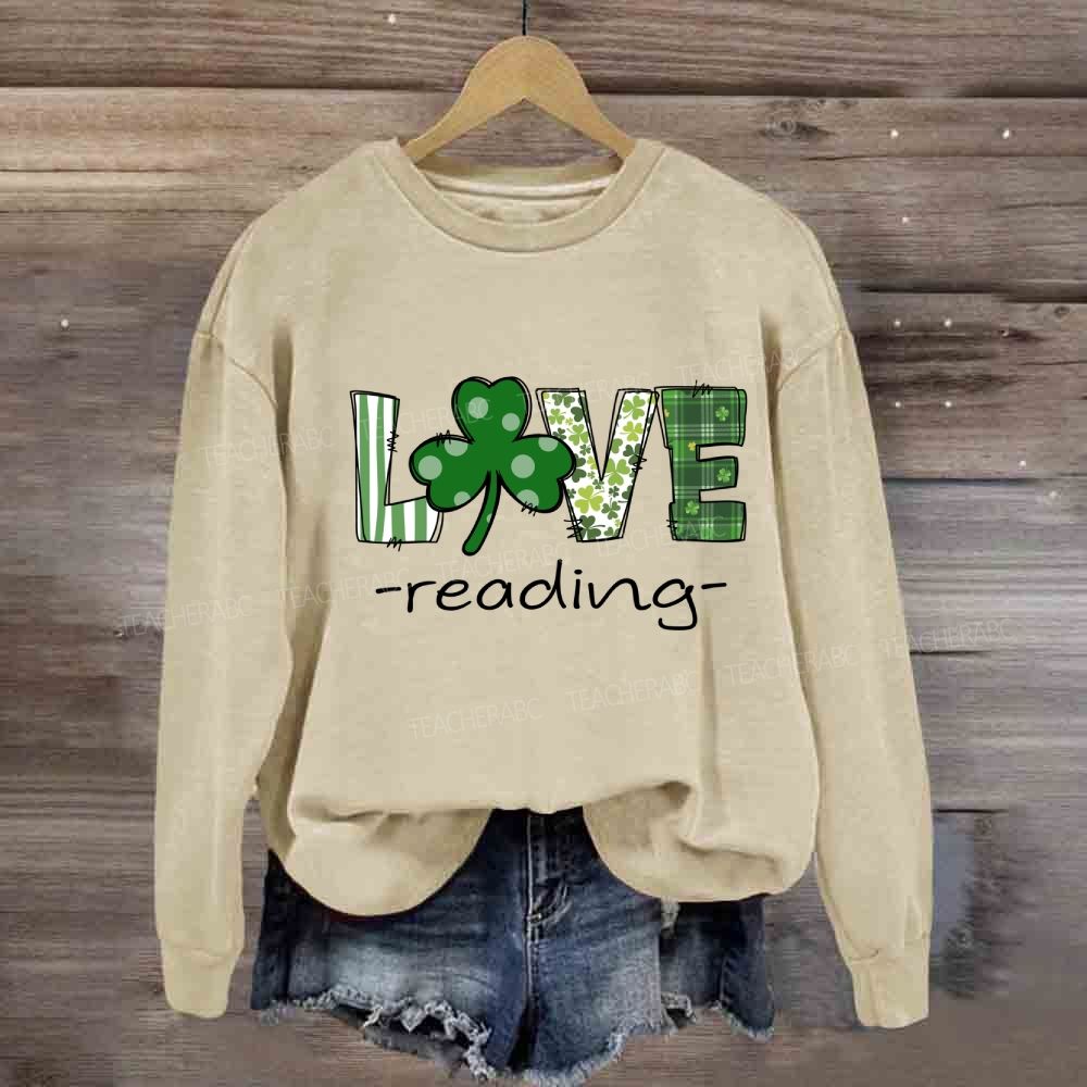 Saint Patrick's Day Love Reading Sweatshirt