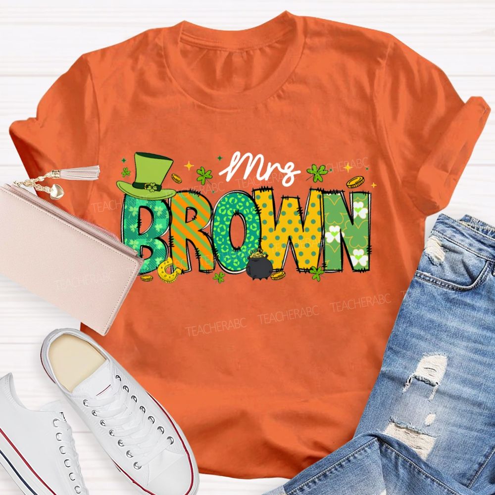 Personalized Name Happy St. Patrick'S Day T-shirt