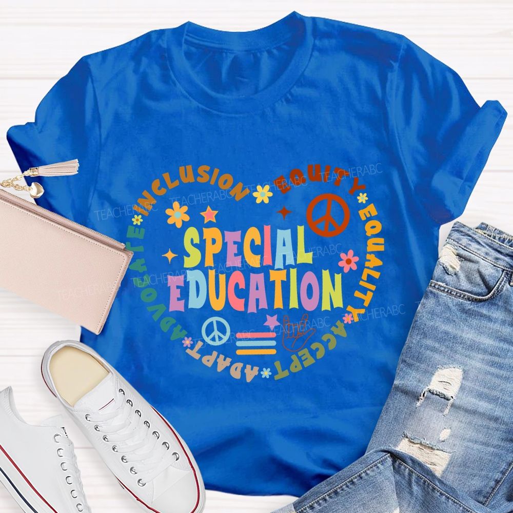 Special Education Inclusion Equity Heart T-Shirt