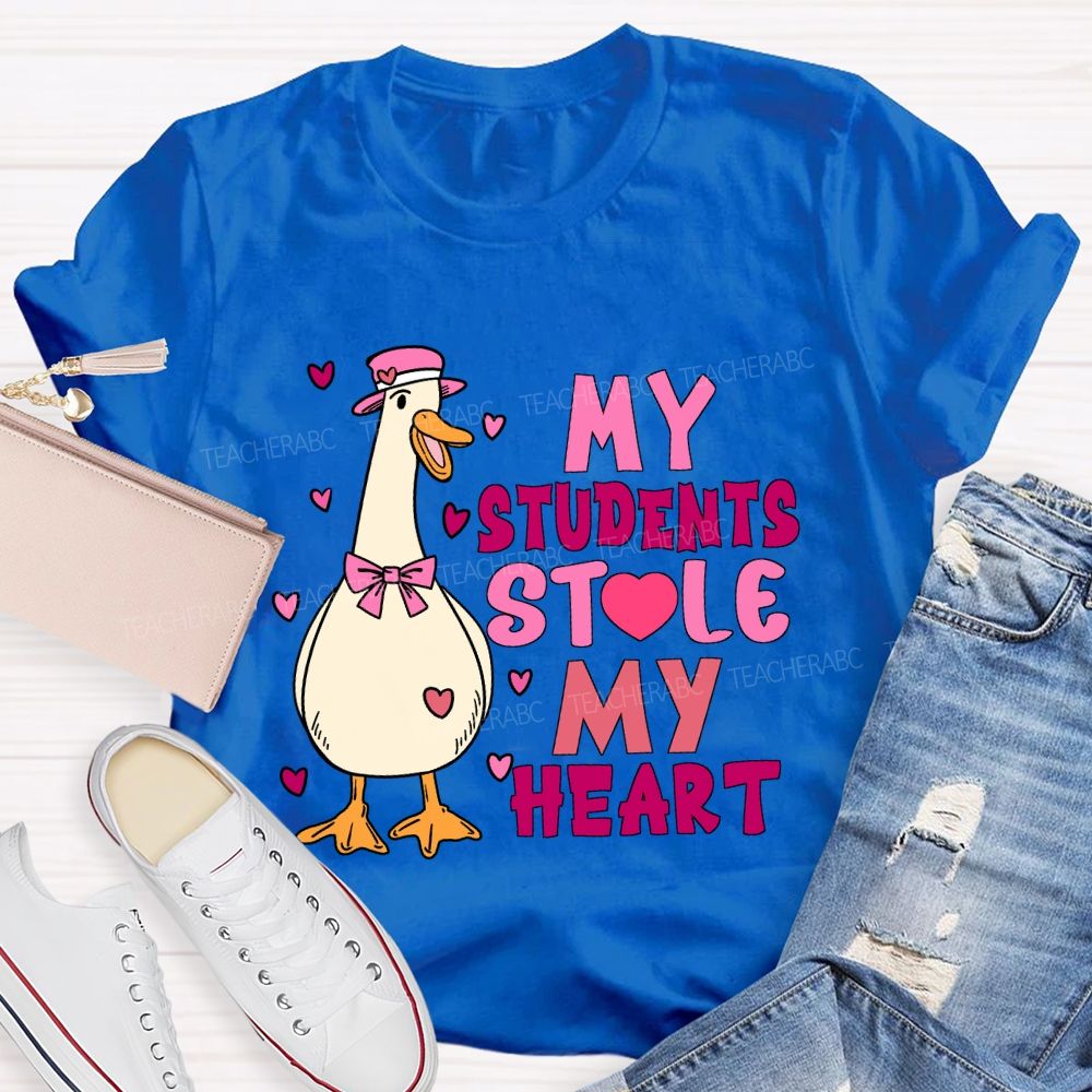 My Students Stole My Heart Pink Heart T-shirt