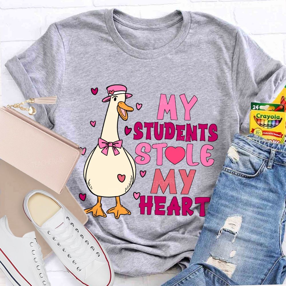 My Students Stole My Heart Pink Heart T-shirt