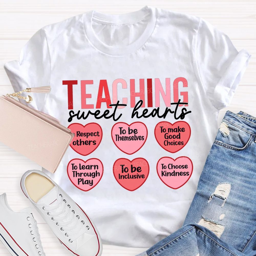 Teaching Sweet Hearts To Respect Others To Be Themselves T-shirt