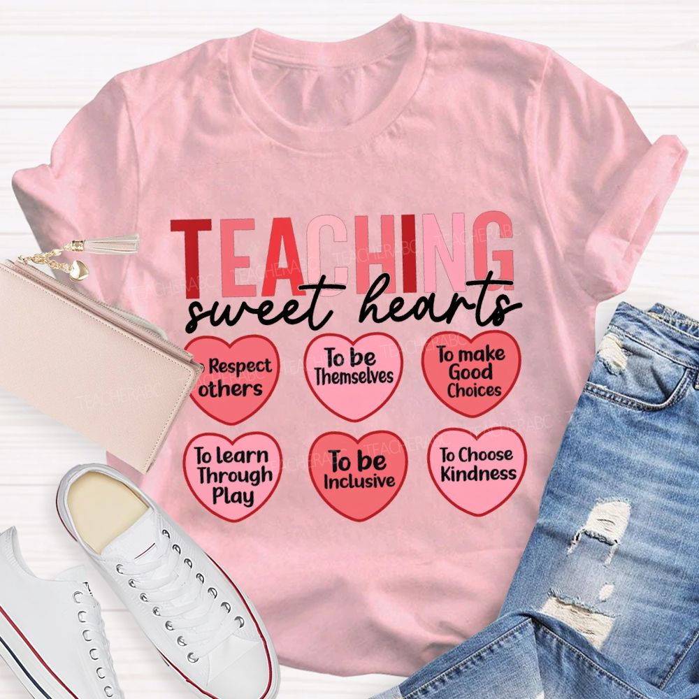 Teaching Sweet Hearts To Respect Others To Be Themselves T-shirt