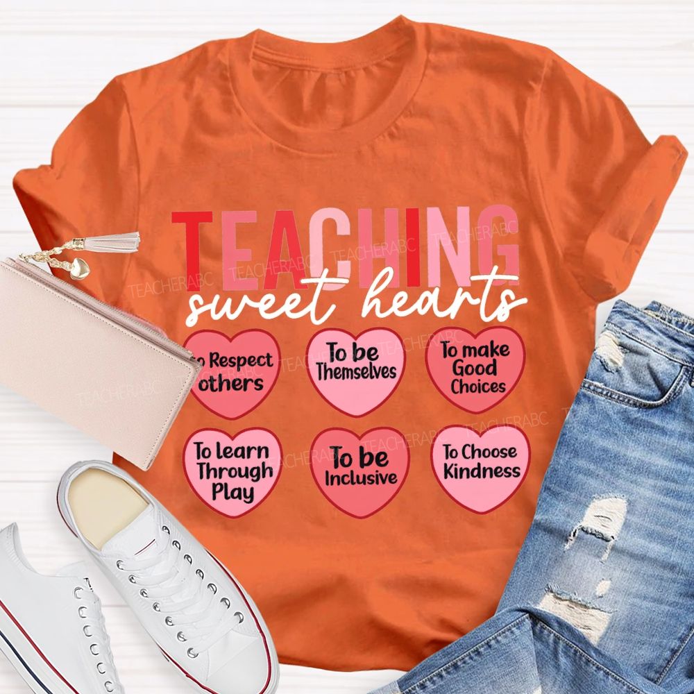 Teaching Sweet Hearts To Respect Others To Be Themselves T-shirt