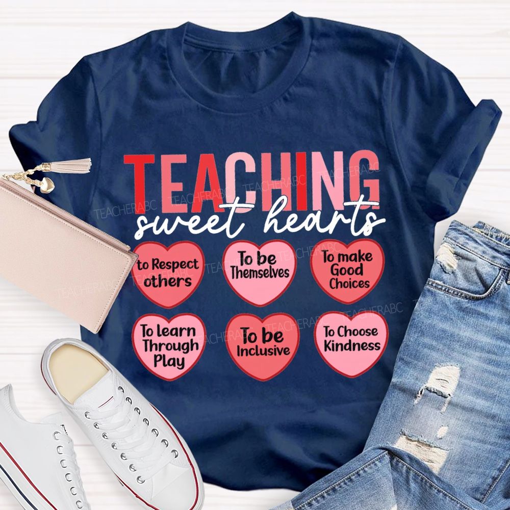 Teaching Sweet Hearts To Respect Others To Be Themselves T-shirt