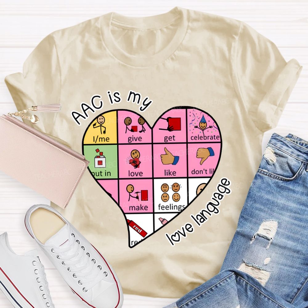 Acc Is My Love Language Heart Valentine'S Day T-shirt