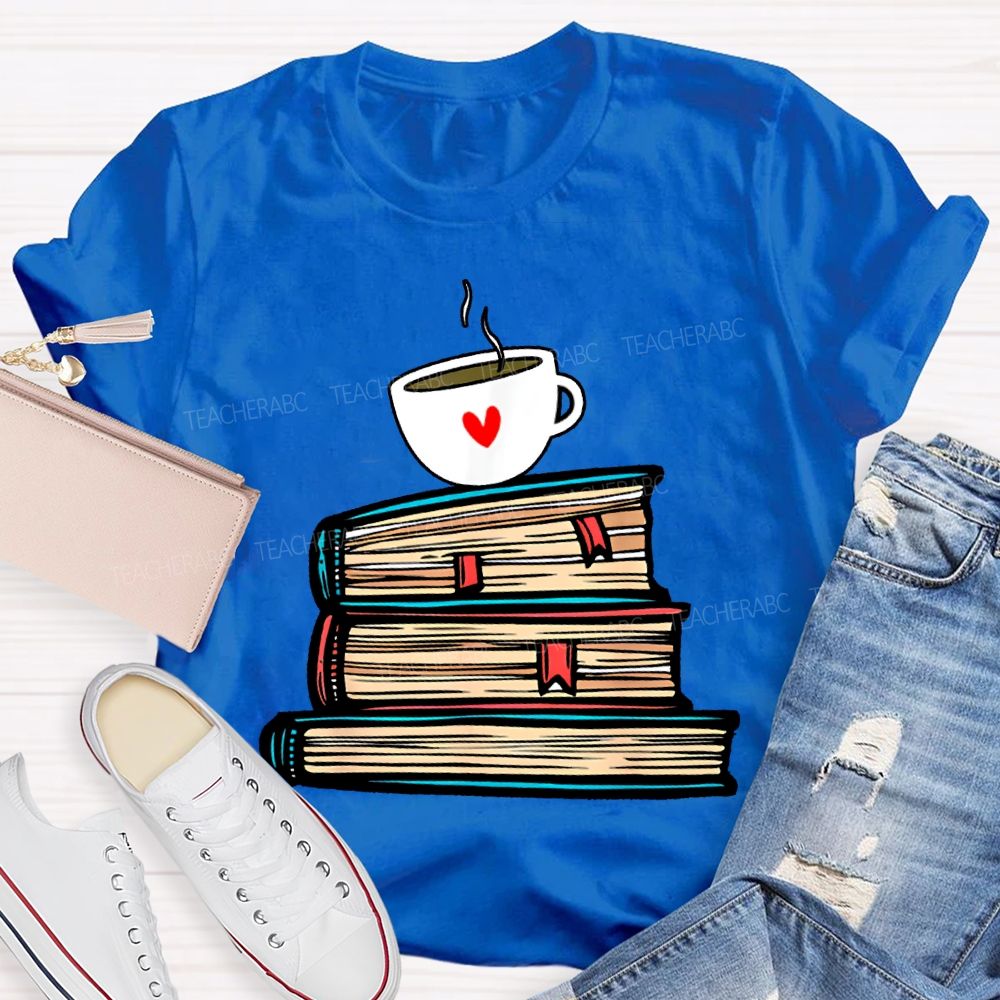 Coffee And Books Make Me Fall In Love With Reading T-shirt