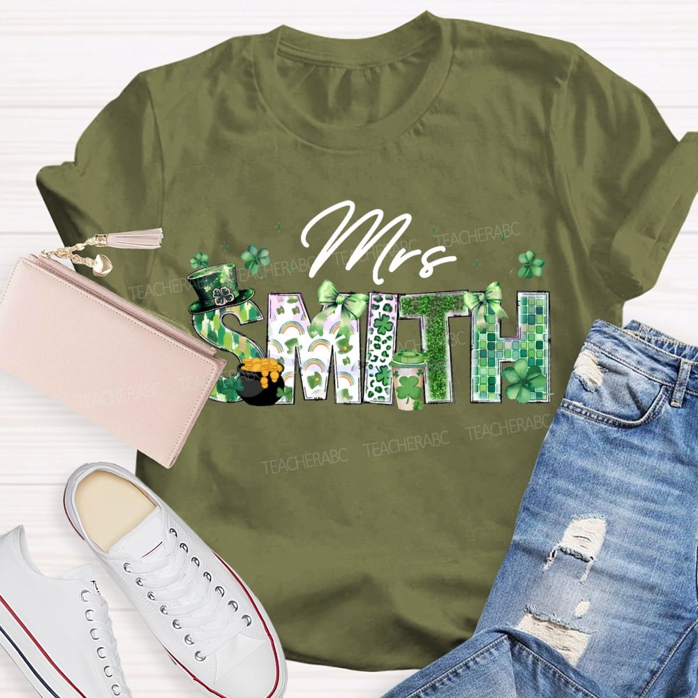 Personalized Name Lucky Saint Patrick'S Day T-shirt