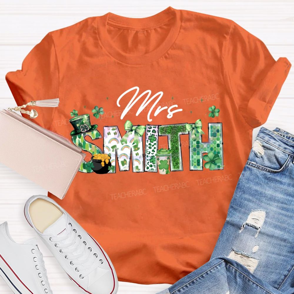 Personalized Name Lucky Saint Patrick'S Day T-shirt