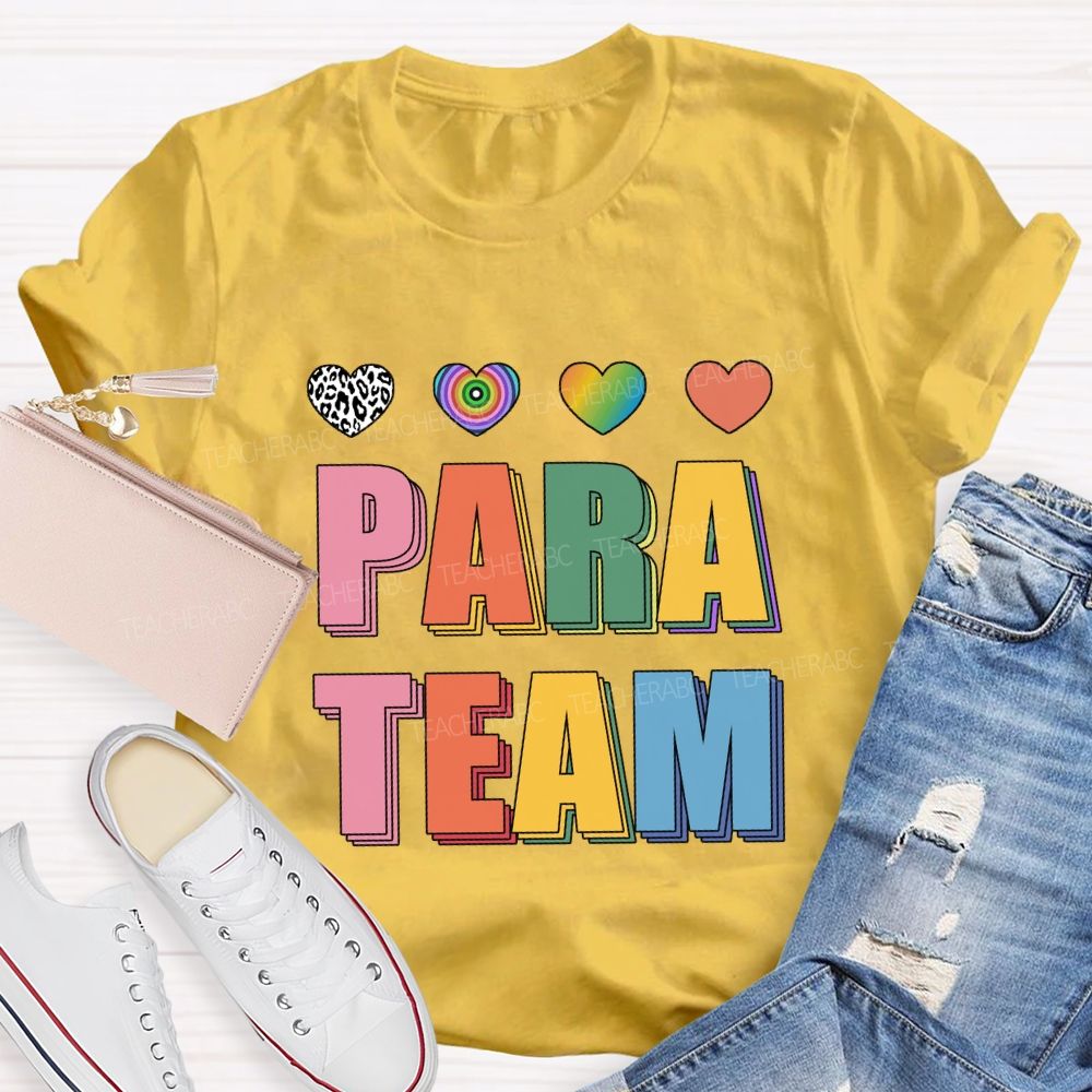 Para Team Colorful Heart T-Shirt