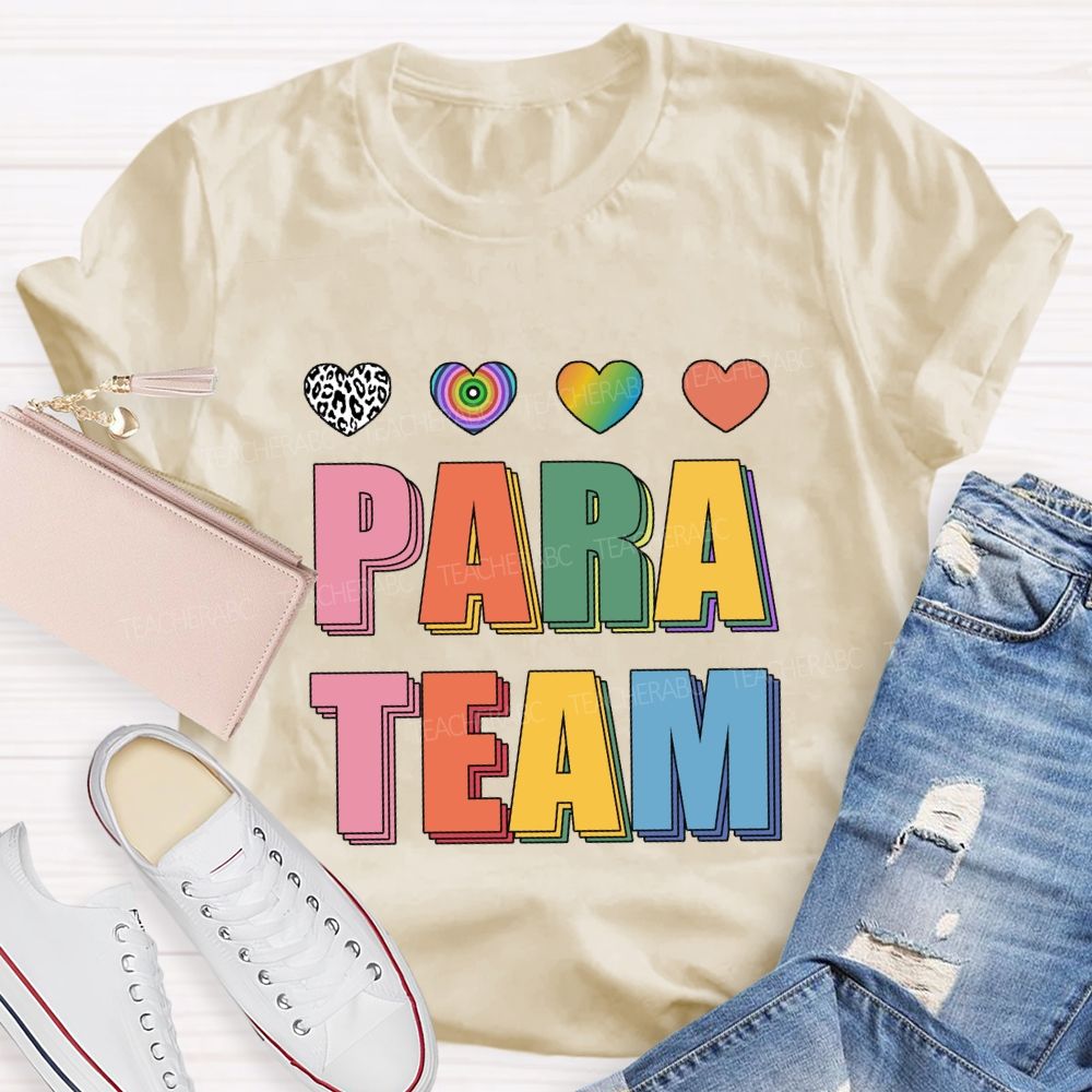 Para Team Colorful Heart T-Shirt
