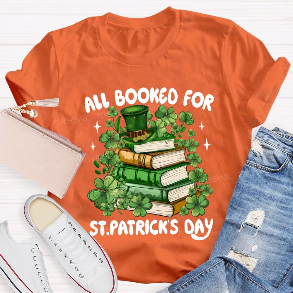 All For Books St.Patrick'S Day Magic Hat And Clover T-shirt