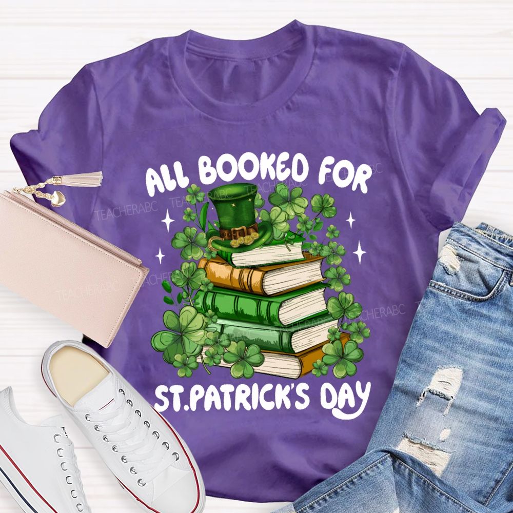 All For Books St.Patrick'S Day Magic Hat And Clover T-shirt