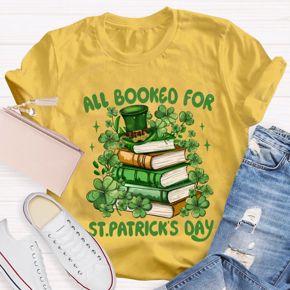 All For Books St.Patrick'S Day Magic Hat And Clover T-shirt