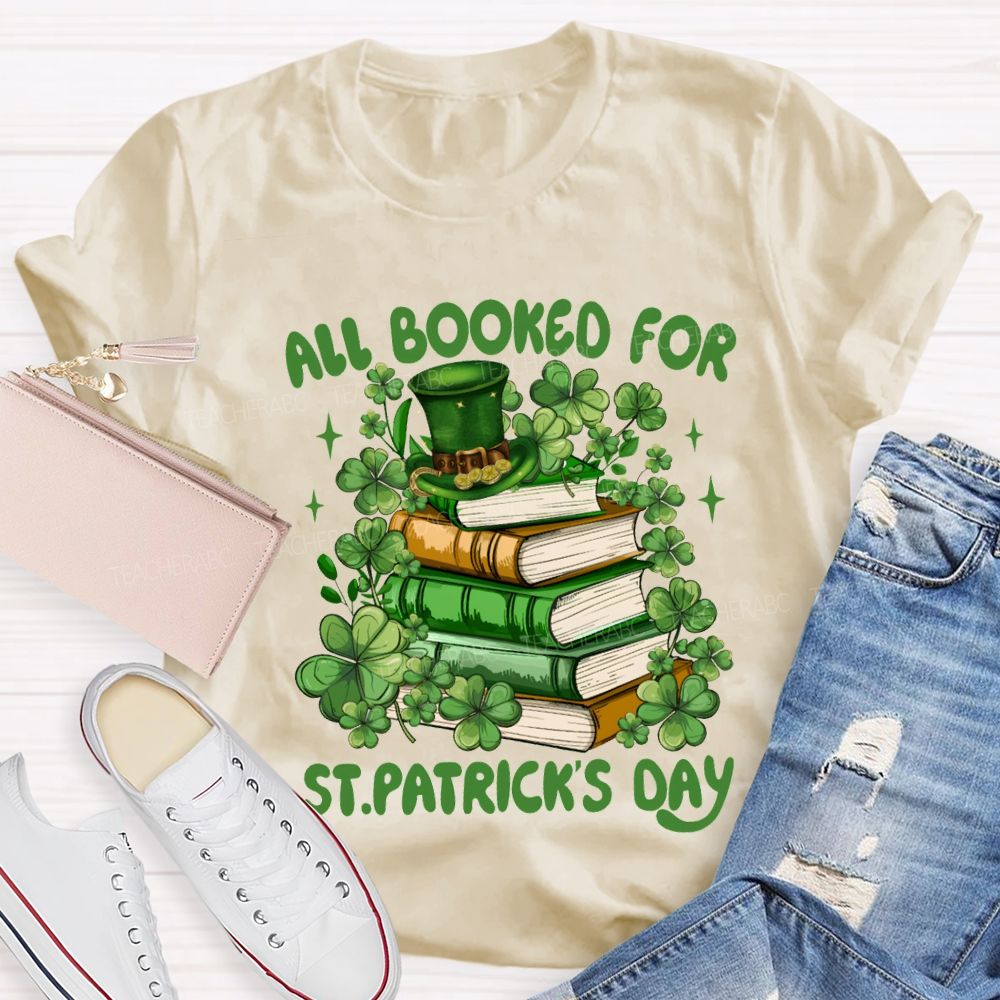 All For Books St.Patrick'S Day Magic Hat And Clover T-shirt