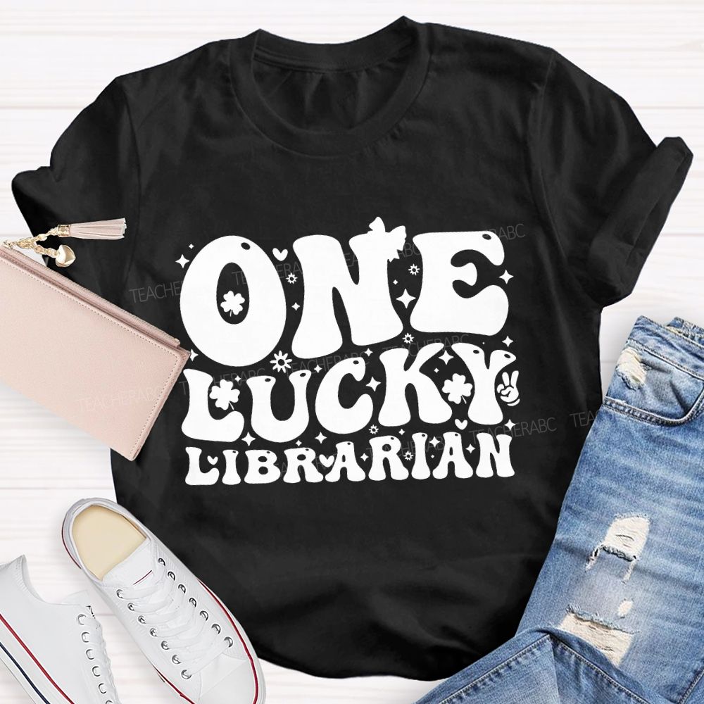 One Lucky Librarian Clover Saint Patrick'S Day T-shirt