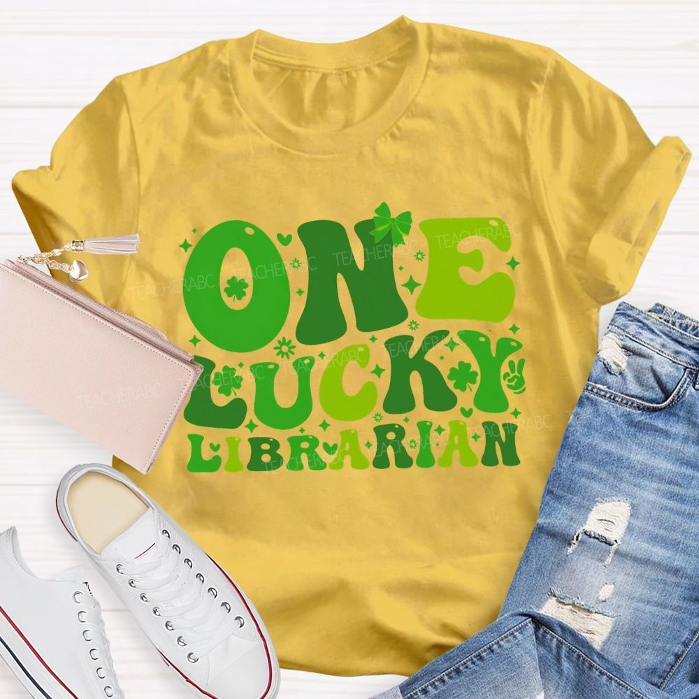 One Lucky Librarian Clover Saint Patrick'S Day T-shirt