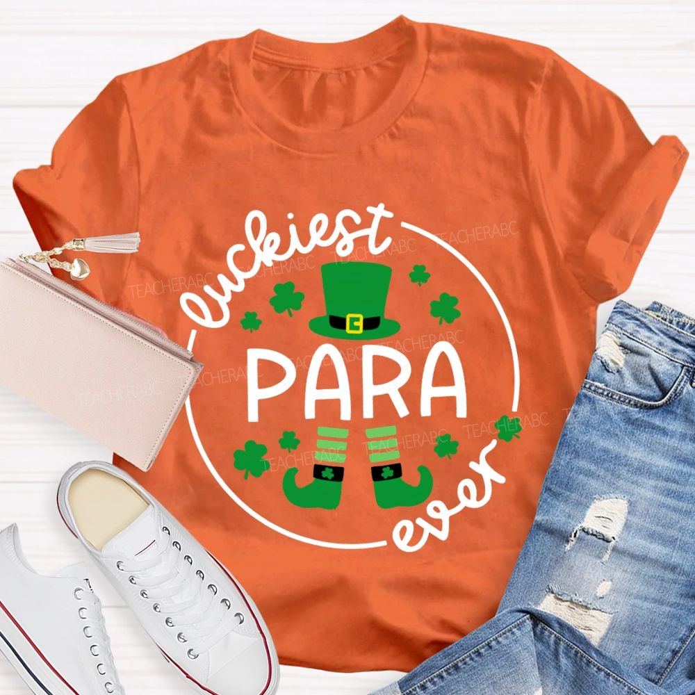 Luckiest Para Ever Magic Hat And Clover Happy Saint Patrick'S Day T-shirt